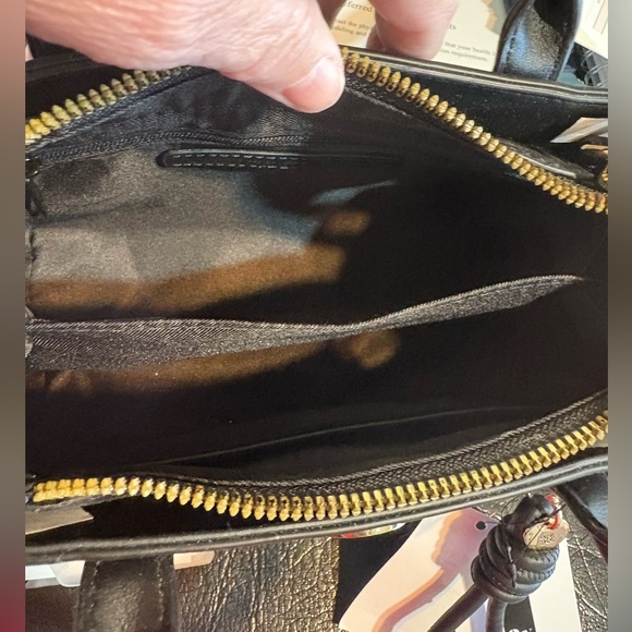 Nine West NWT Elegant Harland Black Satchel Bag, adjustable straps, Crossbody. - Picture 11 of 16